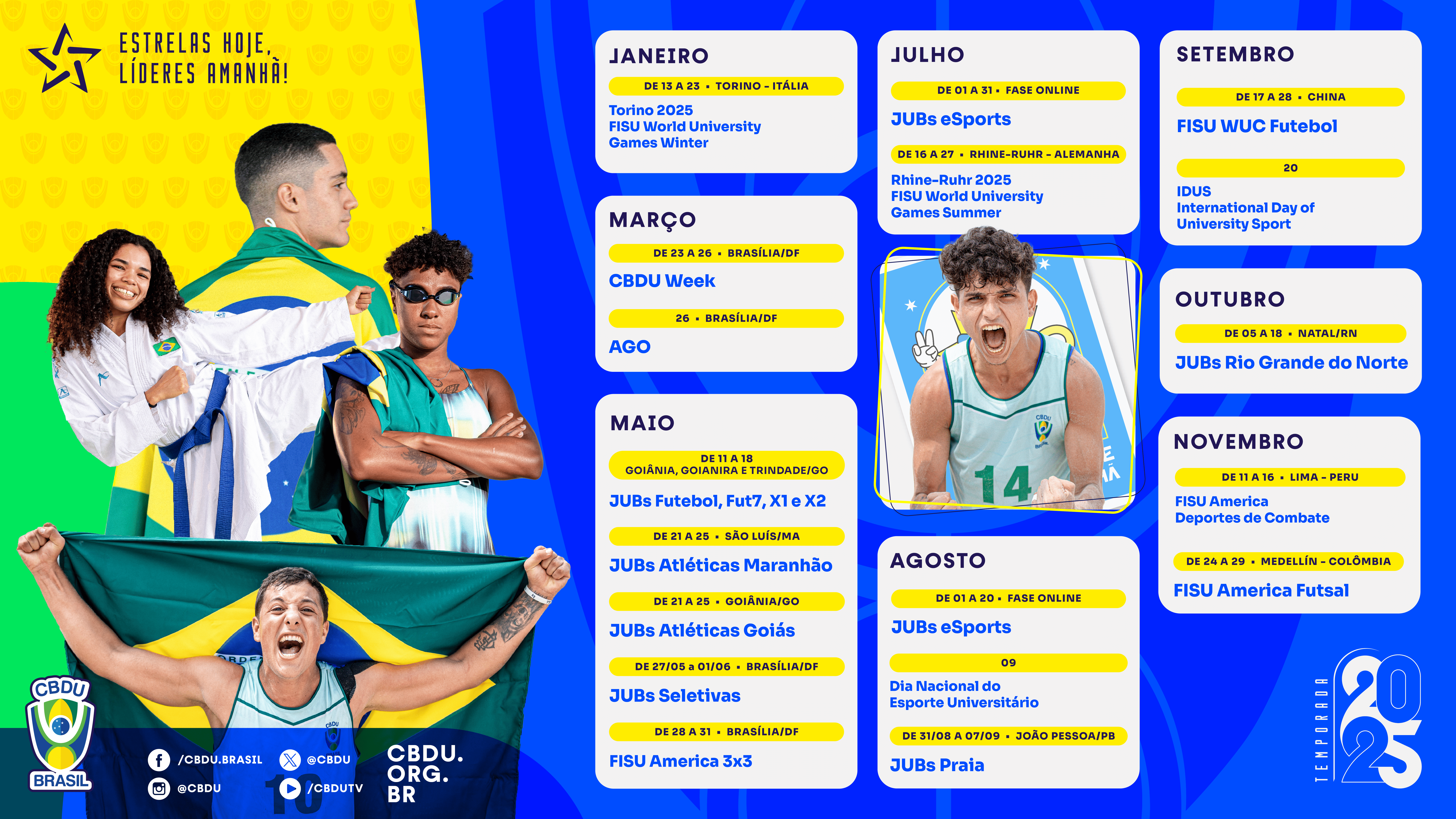 As inscrições para o Summit do esporte universitário de 2025 estão oficialmente abertas. O evento é gratuito e as vagas são limitadas.